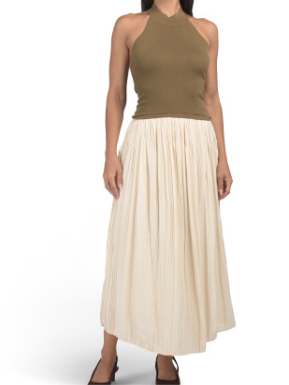Moon River Cream Maxi Dress